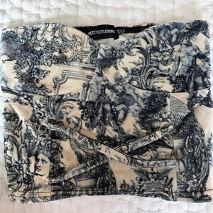 Cherub victorian Rococo style velvet crop top!